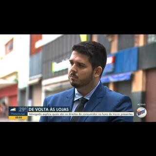 Trecho da entrevista concedida à EPTV, na data de hoje, para o programa Bom dia Cidade (Campinas/Ribeirão Preto/São Carlos), orientando consumidores acerca dos direitos no momento da troca de produtos adquiridos em lojas físicas e virtuais. Íntegra disponível em https://globoplay.globo.com/v/13212452/